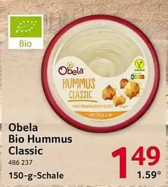 Selgros Obela Bio Hummus Classic Angebot