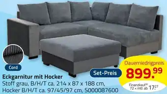 ROLLER Eckgarnitur mit Hocker Angebot