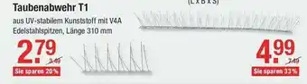 V Baumarkt Taubenabwehr T1 Angebot
