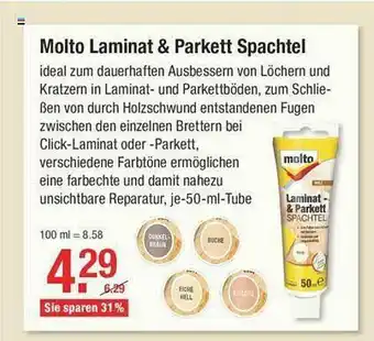 V Baumarkt Molto Laminat & Parkett Spachtel Angebot