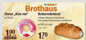 V Markt Donut „kiss Me” Oder Buttermilchbrot Angebot