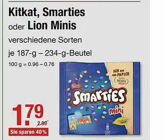 V Markt Kitkat, Smarties Oder Lion Minis Angebot