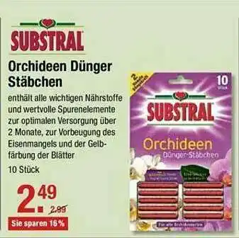 V Markt Substral Orchideen Dünger Stäbchen Angebot