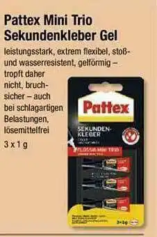 V Markt Pattex Mini Trio Sekundenkleber Gel Angebot