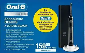 V Markt Oral-b Zahnbürste Genius X 20100s Black Angebot