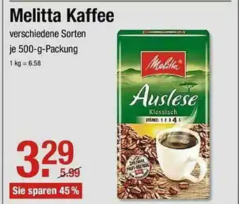 V Markt Melitta Kaffee Angebot