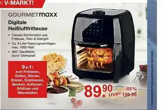 V Markt Gourmetmaxx Digitale Heißluftfritteuse Angebot