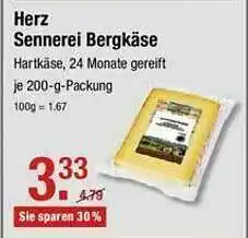 V Markt Herz Sennerei Bergkäse Angebot