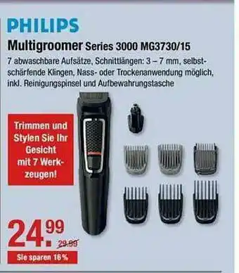 V Markt Philips Multigroomer Series 3000 Angebot