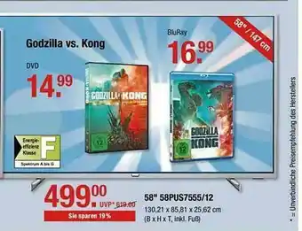 V Markt Godzilla Vs Kong Dvd Oder 58 Angebot