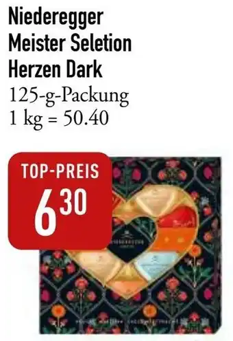 Galeria Markthalle Niederegger Meister Seletion Herzen Dark 125 g Packung Angebot