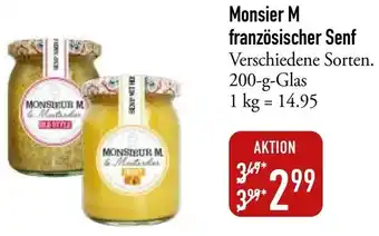 Galeria Markthalle Monsier M französischer Senf 200 g Glas Angebot