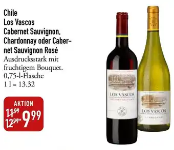 Galeria Markthalle Chile Los Vascos Cabernet Sauvignon, Chardonnay oder Cabernet Sauvignon Rosé  0,75 L Flasche Angebot