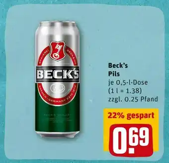 REWE Beck’s pils Angebot