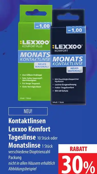 Famila Nord Ost Kontaktlinsen Lexxoo Komfort Tageslinse 10 Stück oder Monatslinse 1 Stück Angebot