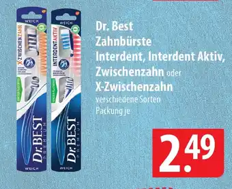 Famila Nord Ost Dr. Best Zahnbürste Interdent, Interdent Aktiv, Interdent, Interdent Aktiv, Zwischenzahn odert X-Zwischenzahn Angebot