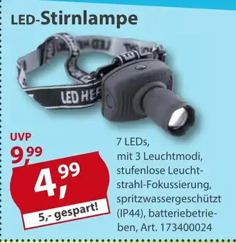 Sonderpreis Baumarkt LED-Stirnlampe Angebot