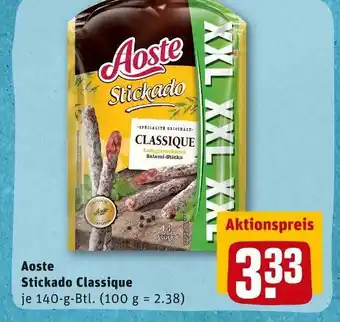 REWE Aoste salamisticks stickado classique Angebot