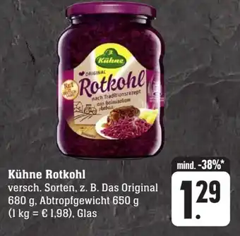 Scheck-in-Center Kühne Rotkohl 680 g, Abtropfgewicht 650 g Angebot