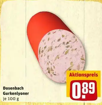 REWE Dosenbach gurkenlyoner Angebot