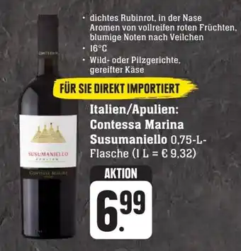 Scheck-in-Center Italien/Apulien Contessa Marina Susumaniello 0,75-L-Flasche Angebot