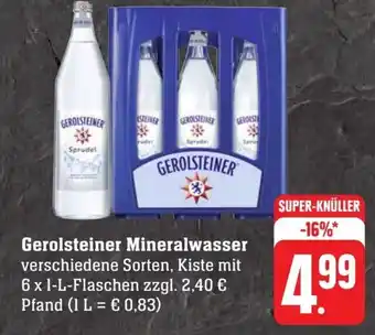 Scheck-in-Center Gerolsteiner Mineralwasser 6 x 1-L-Flaschen Angebot