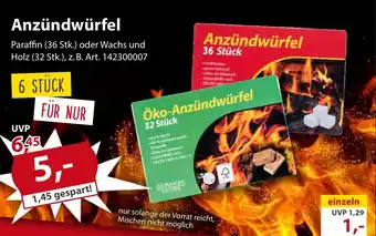 Sonderpreis Baumarkt Anzündwürfel Angebot