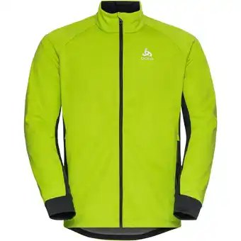 Intersport ODLO Herren Funktionsjacke Jacket BRENSHOLMEN lime green - black L Angebot