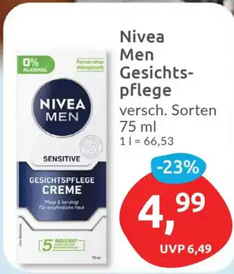 Budni Nivea Men Gesichtspflege versch. Sorten 75 ml Angebot