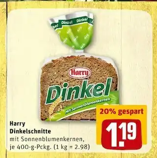 REWE Harry dinkelschnitte Angebot