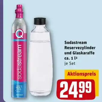 REWE Sodastream reservezylinder und glaskaraffe ca. 1 l Angebot