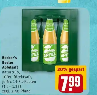 REWE Becker’s bester apfelsaft Angebot