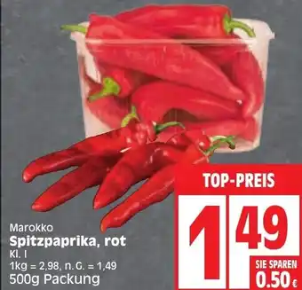 Edeka Marokko Spitzpaprika, rot 500 g Packung Angebot