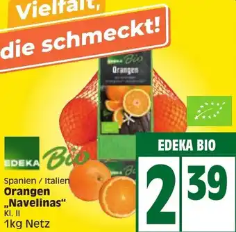 Edeka EDEKA Bio Orangen Navelinas 1 kg Netz Angebot