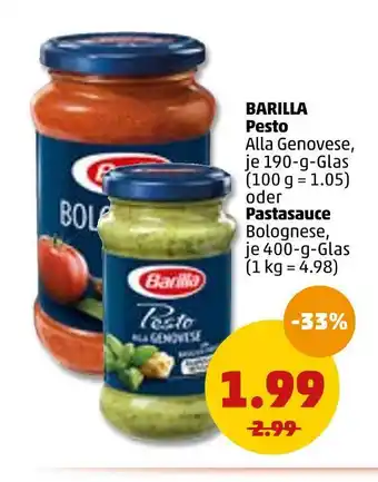 PENNY Barilla pesto oder pastasauce Angebot