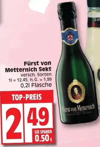 Edeka Fürst von Metternich Sekt 0,2 L Flasche Angebot