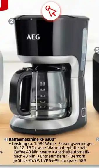 PENNY Aeg kaffeemaschine kf 3300 Angebot