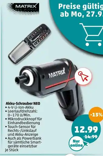 PENNY Matrix akku-schrauber neo Angebot