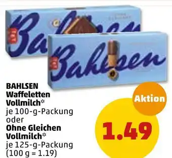 PENNY Bahlsen waffeletten vollmilch oder ohne gleichen vollmilch Angebot