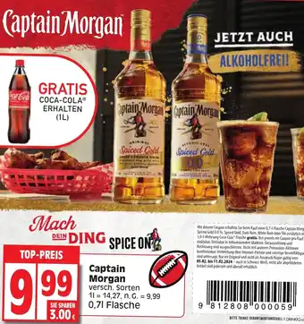 Edeka Captain Morgan 0,7 L Flasche Angebot