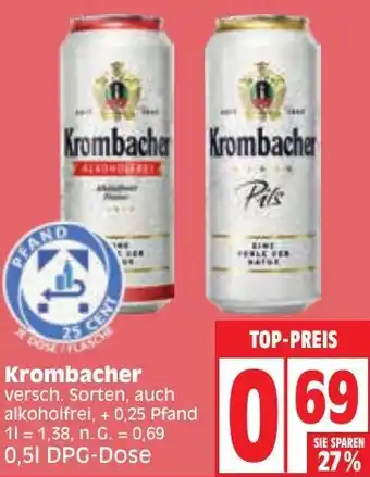 Edeka Krombacher 0,5 L Angebot