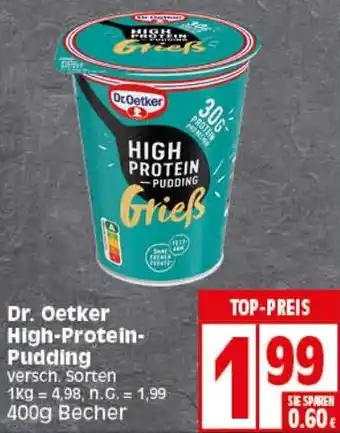 Elli Markt Dr. Oetker High Protein Pudding 400g Becher Angebot