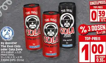 Elli Markt by Booster The Real Cola oder Cola Zero 330 ml DPG-Dose Angebot