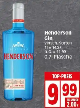 Elli Markt Henderson Gin 0,7 L Flasche Angebot