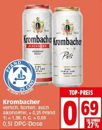 Elli Markt Krombacher 0,5 L Angebot