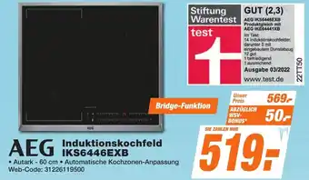 K+B Expert AEG Induktionskochfeld IKS6446EXB Angebot