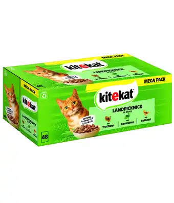 Dehner KITEKAT Nassfutter für Katzen Multipack Landpicknick in Sauce, Adult, 48 x 85 g Angebot