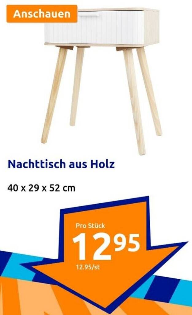 Nachttisch aus Holz Angebot bei Action