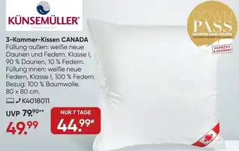 Galeria KÜNSEMÜLLER 3-Kammer-Kissen CANADA Angebot