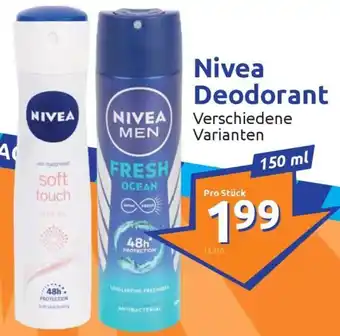 Action Nivea Deodorant 150 ml Angebot